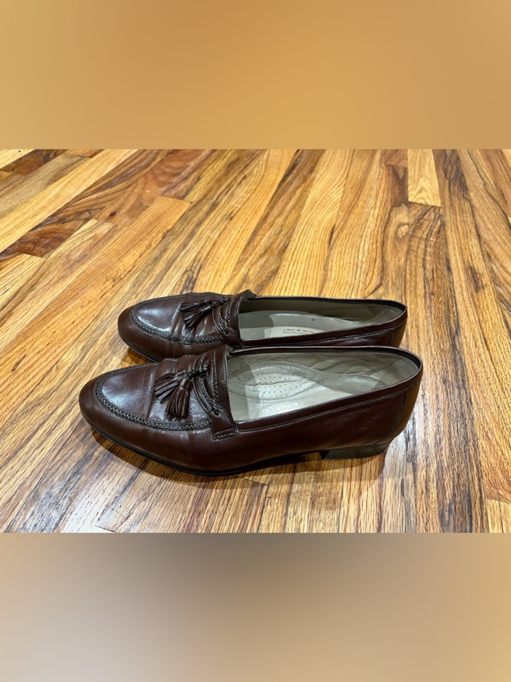 Albion Dark Brown Leather Tassel Slip-On Loafers